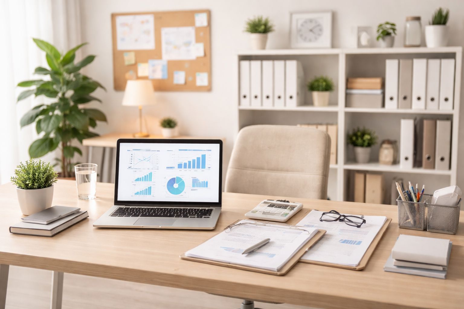 Boekhouding werkplek